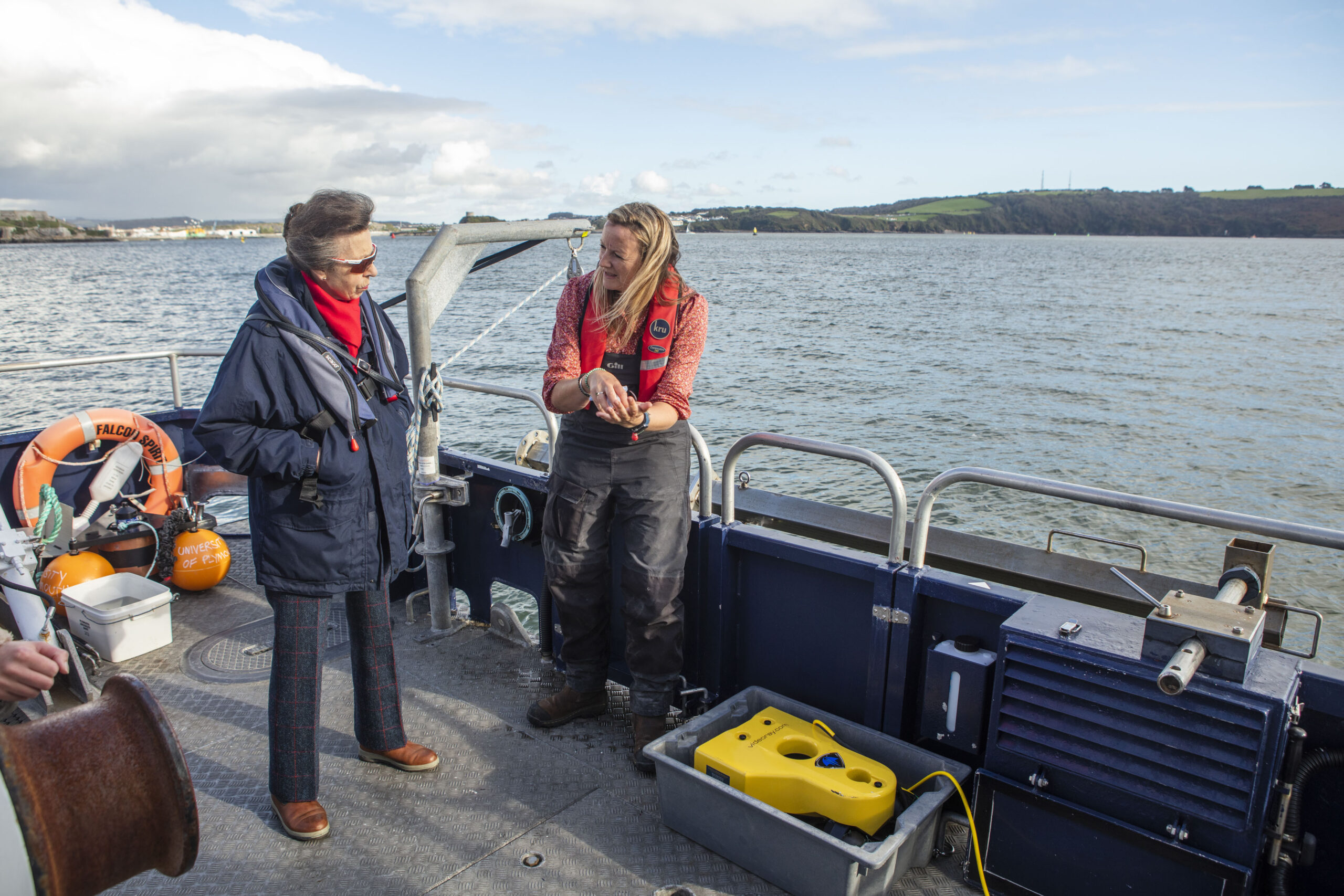 HRH The Princess Royal explores Plymouth Seafood Industry & Marine Environment